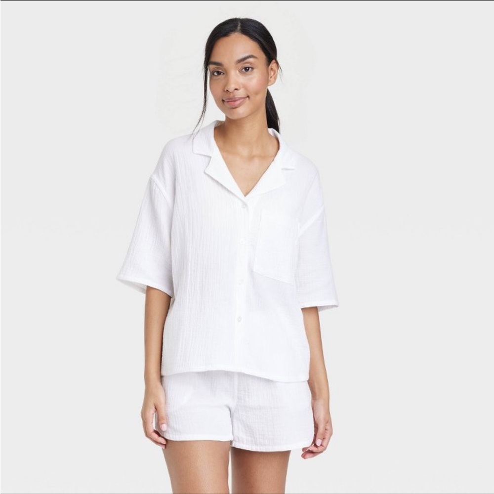 Target Cotton Gauze White Top